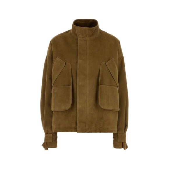 THE ATTICO Jackets & Blazers - The Attico Women Biscuit Suede Bomber Jacket